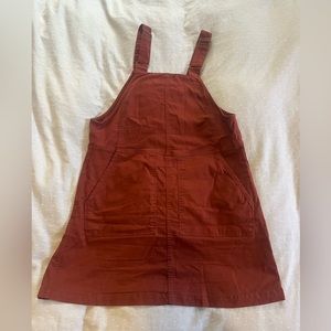Rust Orange Overall Dress
